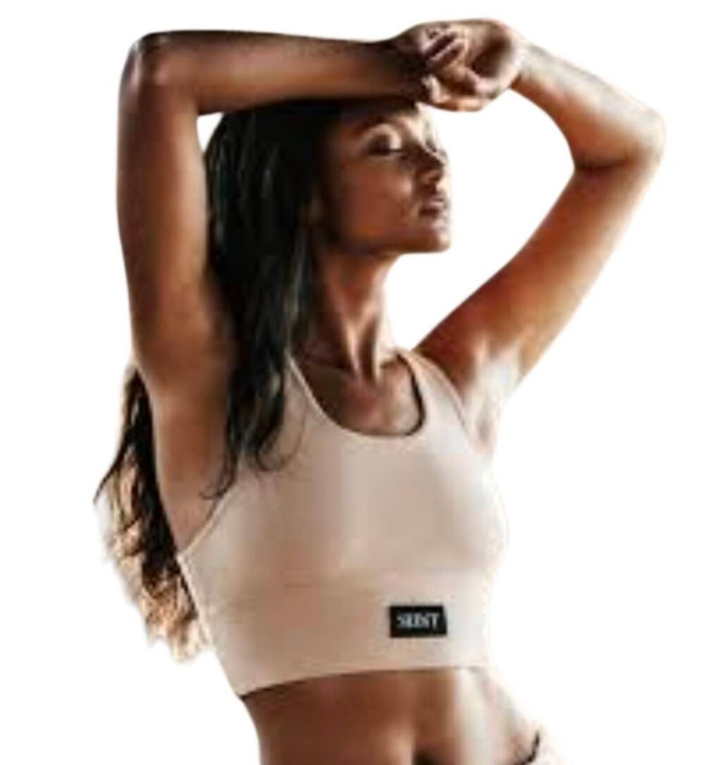 SEINT Athletic Neutral Beige Seamless Sports Bra Crop Top – Size XXL NEW NWT
